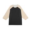 Men's Round Neck Contrast Color Raglan Three-quarter Sleeve Top T-shirt