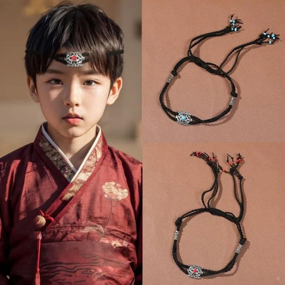 Hanfu Headwear Forehead Head Chain Retro Tibetan Dance Hair Accessories  Unisex