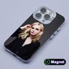 Elle Fanning White Translucent MagSafe Mobile Phone Case for iPhone 17 16 15 14 13 12 11 X XR XS Air Pro Max Plus Cover