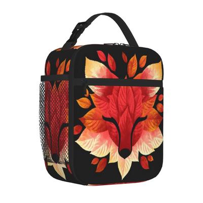 Bestselling Fox Of Leaves Nylon Texture Reusable Lunch Bag Shift Work Kids Lunch Bag