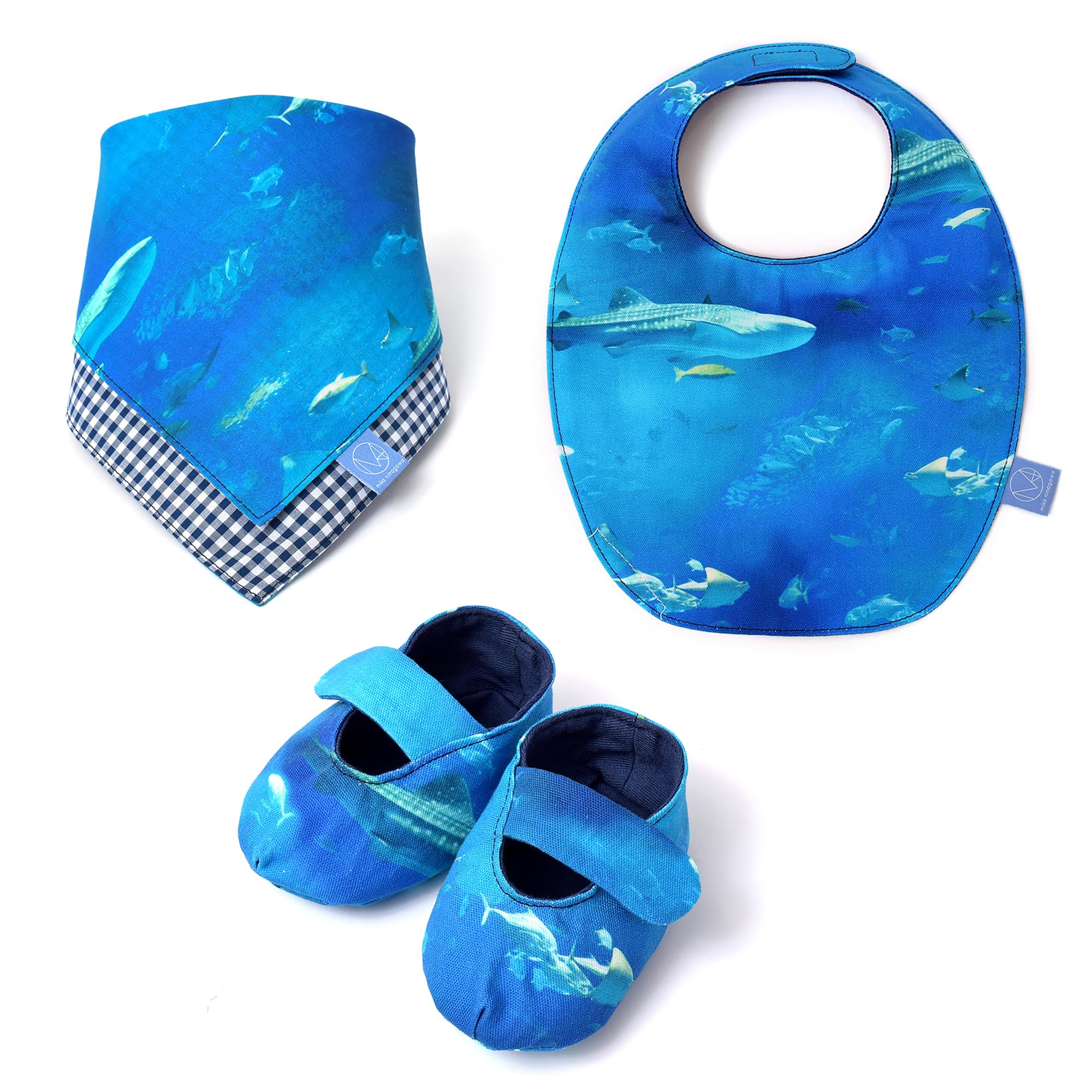 

COLORFUL CANDY STYLE Bib Round and Baby Sea Creatures 3-Piece Set (Handkerchief & Type) Shoes, Pattern, B8011000-BTR