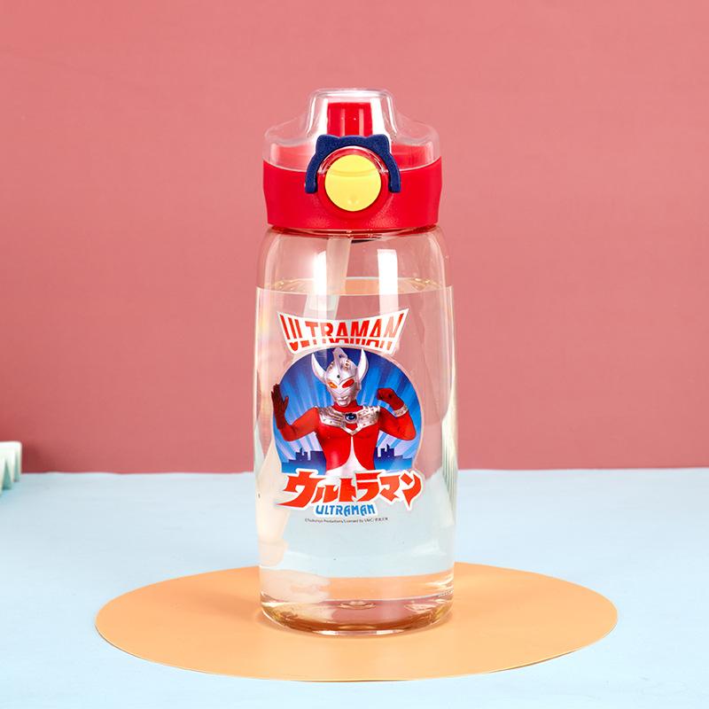 

Cartoon Children Plastic Cups Portable Ring Bouncing Summer Baby Sippy Cups for Kids Men Women 700ml красный