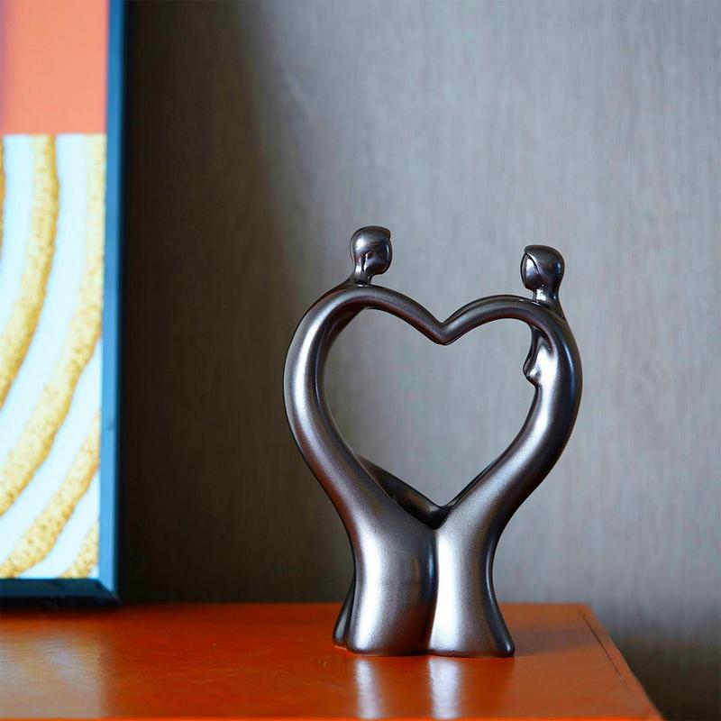 

Абстрактная пара Сердце Статуя Сердце Форма Романтическая Статуя Настольная Статуэтка Рука Об Руку Фото Реквизит Домашний Внутреннее Украшение Для United States