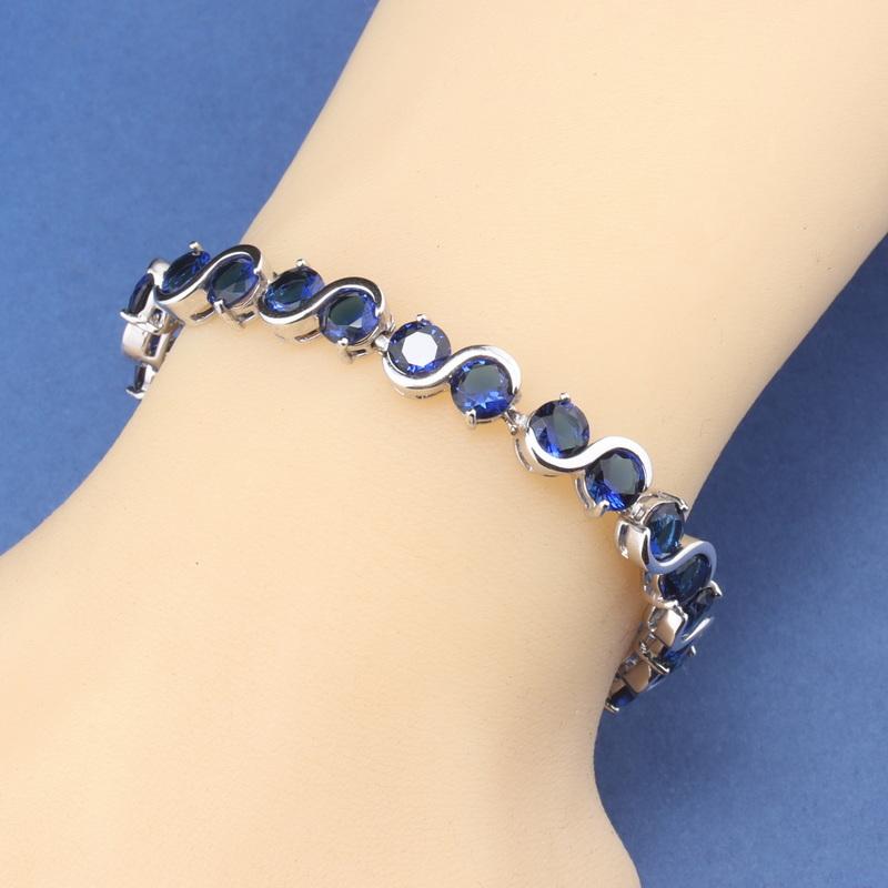 Original Feiner Schmuck & Accessoire 10-Farben Zirkon Italienisches Charm-Armband für Frauen/Mädchen Mode Geschenk