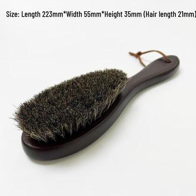 SEE KEAN Wooden Handle Horsehair Shoe and Clothes Brush