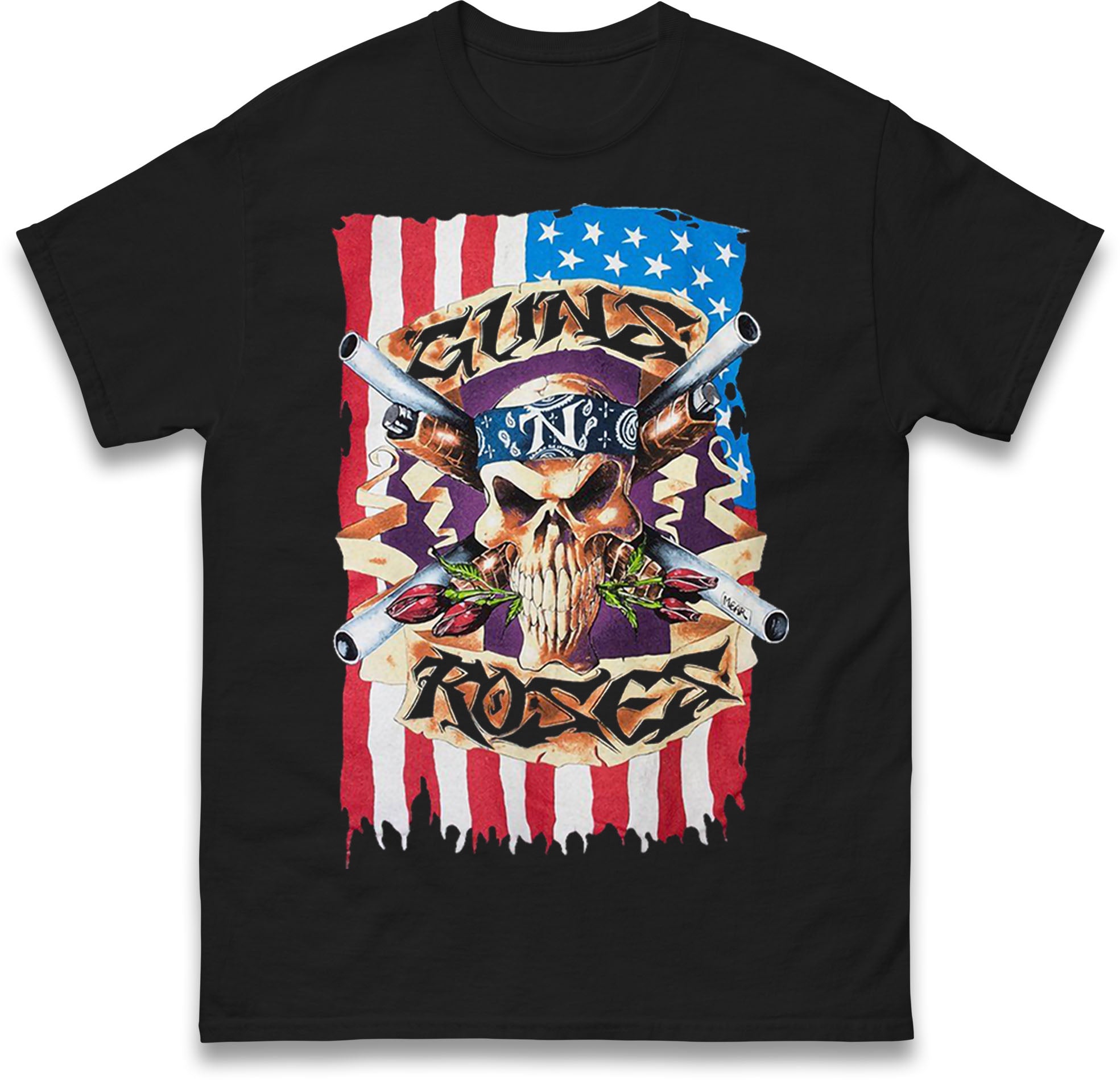 Guns N Roses American Flag Bootleg Mens T Shirt Womens Tops Tees 2XL