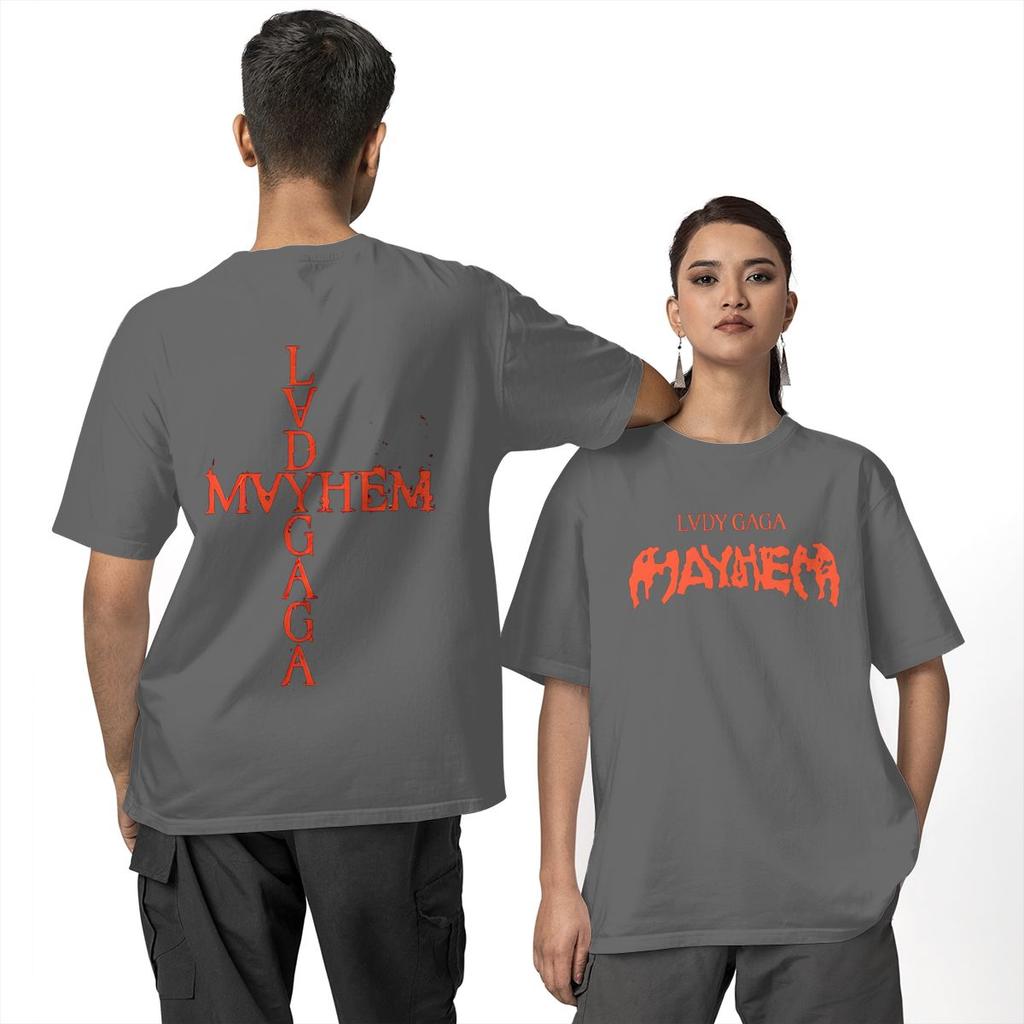 Lady Gaga Mayhem T-Shirt Male 2025 Tour Album Vintage Cotton T Shirts Beach O Neck Trending Tee Shirt Wholesale Oversized Tops