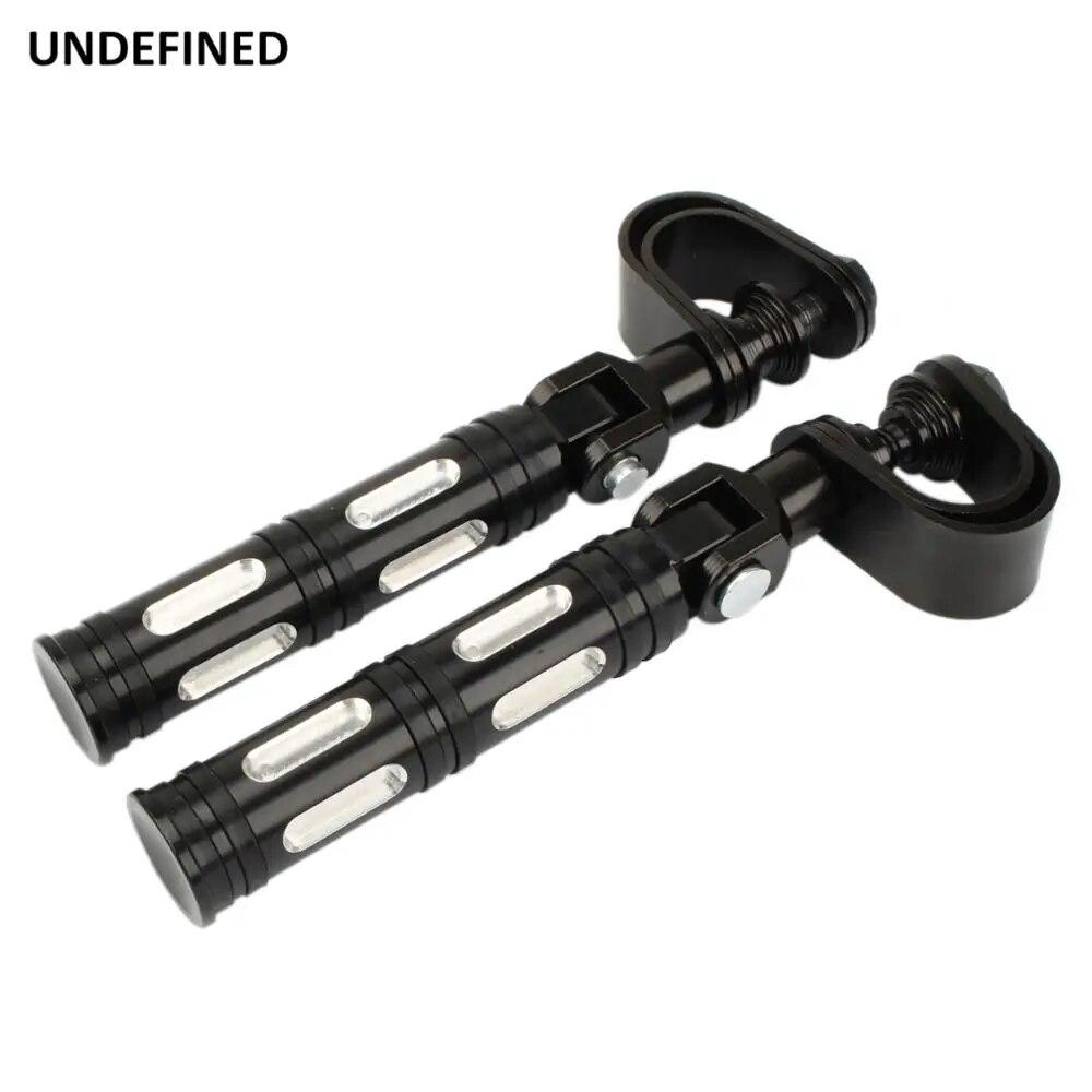 1.25" 32mm Motorcycle Foot Pegs Highway Engine Guard Crash Bars Footrest Mount Clamp For Harley Road King Electra Glide Softail