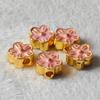 Gold-Plated Copper Crystal Spacer Beads for DIY Bracelets