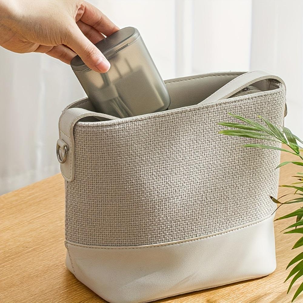 Portable Organizer Box with Lid - Transparent Front Window, Stackable Storage Case for Chargers, Headphones, Coins, Desk, Travel