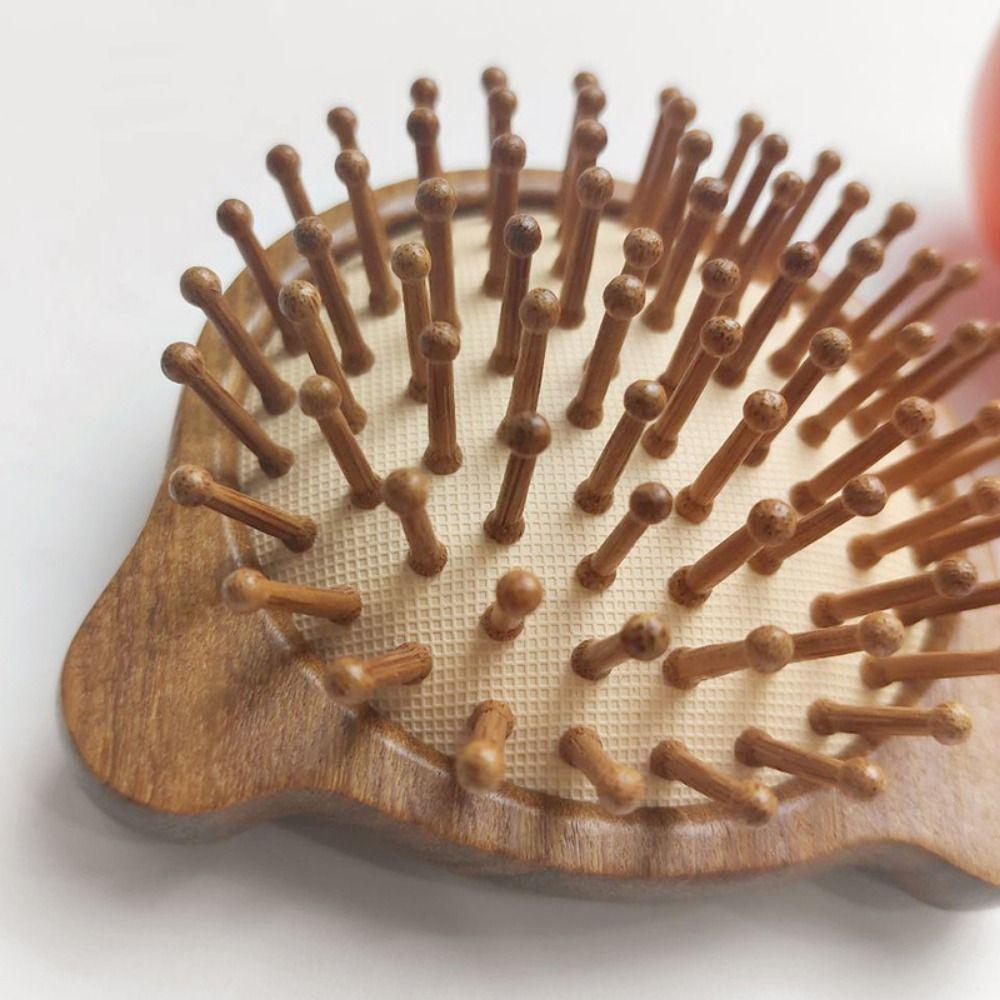Wood Air Cushion Hair Comb Anti Static Massage Comb Brush Mini Travel Hair Brush Household