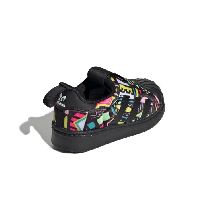 Adidas Originals Superstar 360 I Abrasion Resistant Low top Skateboard Shoes Black Yellow Pink Infant And Toddler EE8389