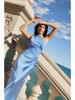 2026 Spring European & American Asymmetrical Neck Sleeveless Open Back Bodycon Dress