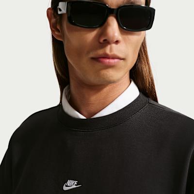 Nike Sweatshirts Unisex Black Crew Neck Moderate Regular