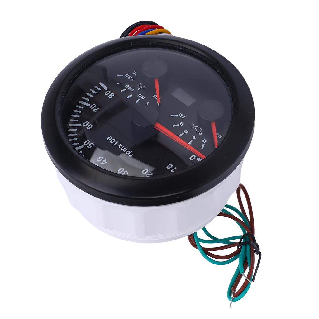 3 In 1 85mm Tachometer 8000rpm 40 To 120 Celsius Water Temp 0 To 10bar Oil Pressure 7 Color Backlight for Car Truck Boat