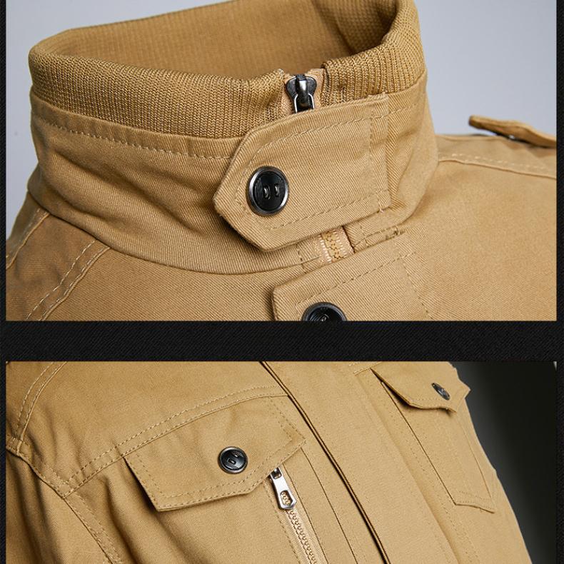 Otoño nuevo abrigo de gran tamaño chaqueta de trabajo vacía lavada charretera chaqueta de vuelo