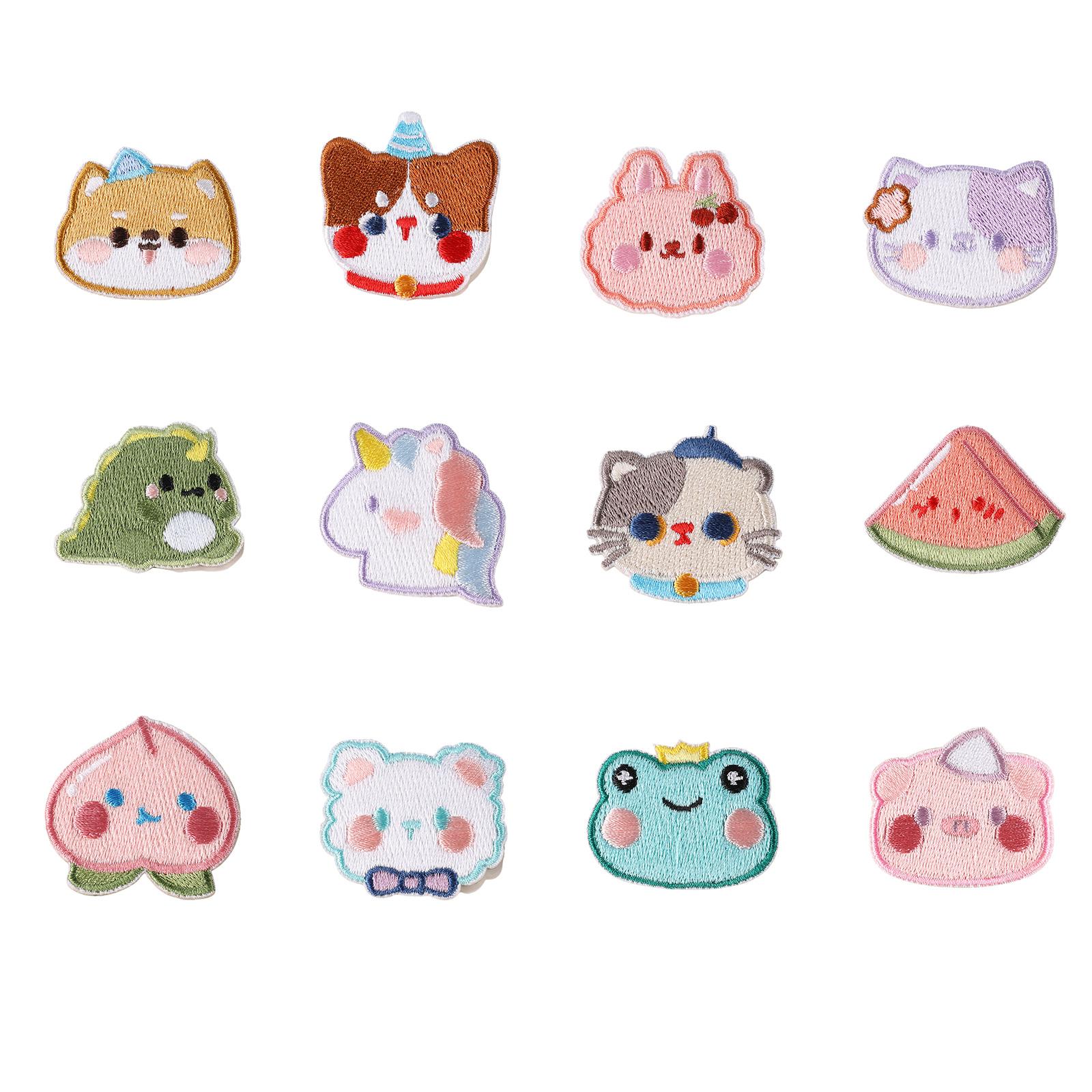 

12Pieces Animal Theme Patch Nonsewing Strong Adhesive Repair Patches For Personalizing Caps And Shoe Bags All Ages Use A
