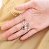 Luxury Heart-shaped Santa Pendant Necklace - Festive Jewelry for Women