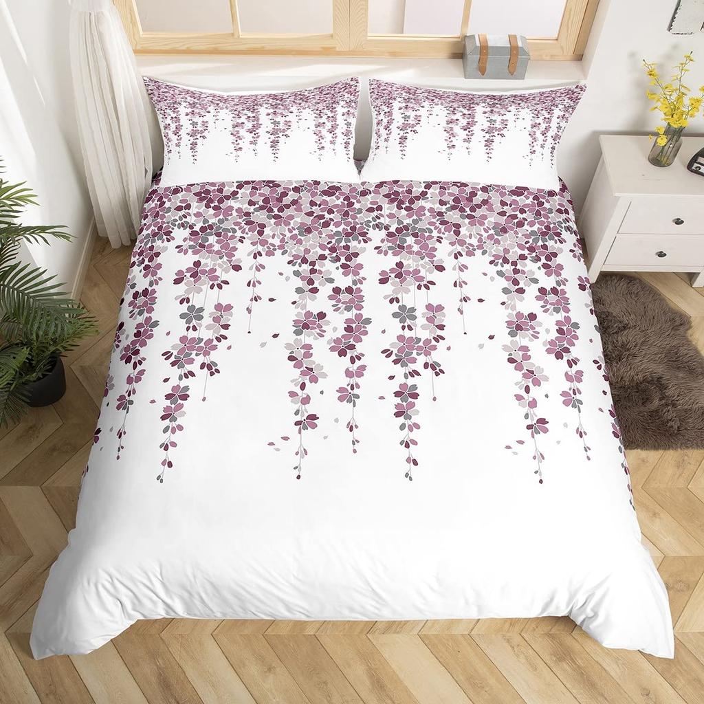 Bedding Covers Queen Size Floral Comforter Cover Sets for Kids Teens Boys Girls Man Women Bedroom Decor Floral Cozy Quilt Cover