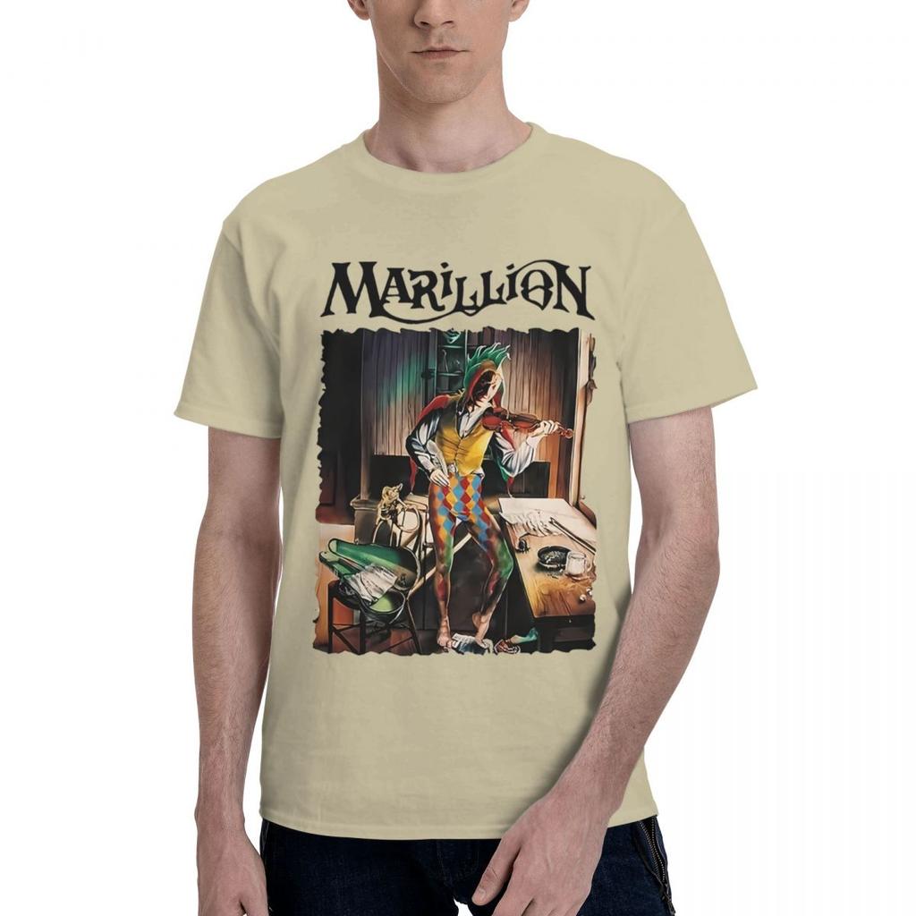 Marillion Mit Aufschrift Für einen Rundhalsausschnitt 100% Baumwolle Lässig Atmungsaktiv Bequem T-Shirt Lustige Herren T-Shirts Herren Kleidung