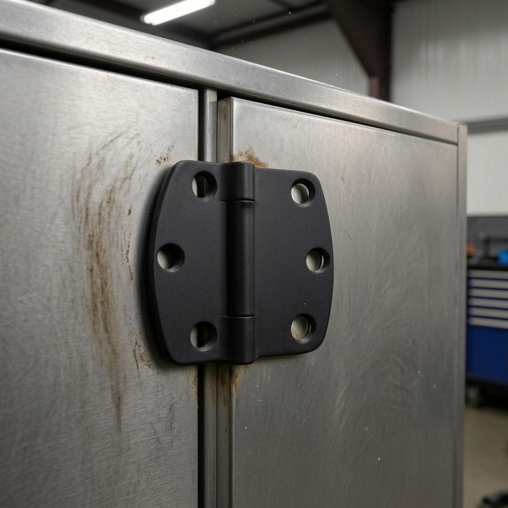 PowderCoated Door Hinge with VibrationDamping Strip HeavyDuty for Modified Vehicles, Control