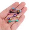 7 Pcs/Set The Plating Color Steel Stainless Steel Rod Tongue Nailed Double Ball