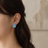 Orecchini a lobo floreali 'Sweet Spring' in Argento Argenteo: Vernice Spray Floreale Girly per Donne