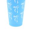 1Pc 710Ml Kawaii Bow Reusable Party Cups With Straw Lid Coffee Juice Tea Cute Tumbler With Straw Plastic Cups Summer Gifts