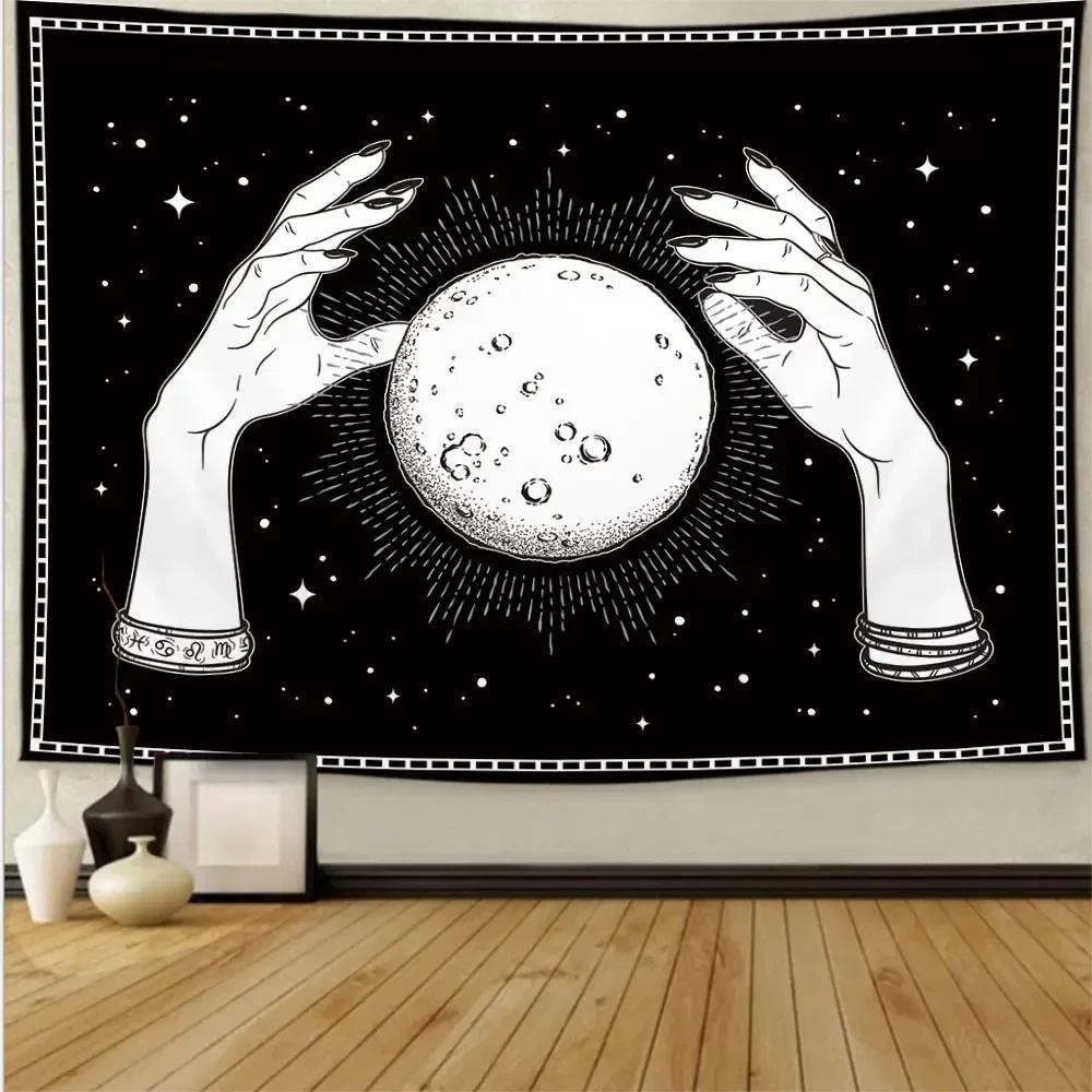 Goddess Hecate Tarot Divination Home Decor Witchcraft Tapestry Mandala Wall Decor Hippie Boho Moon Phase Tapestry Sofa Blanket