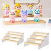 Wooden Riser Display Cosmetic Shelf Organizer Nail Polish Display Riser Stand for Dessert Cupcake Jewelry Collectibles Display