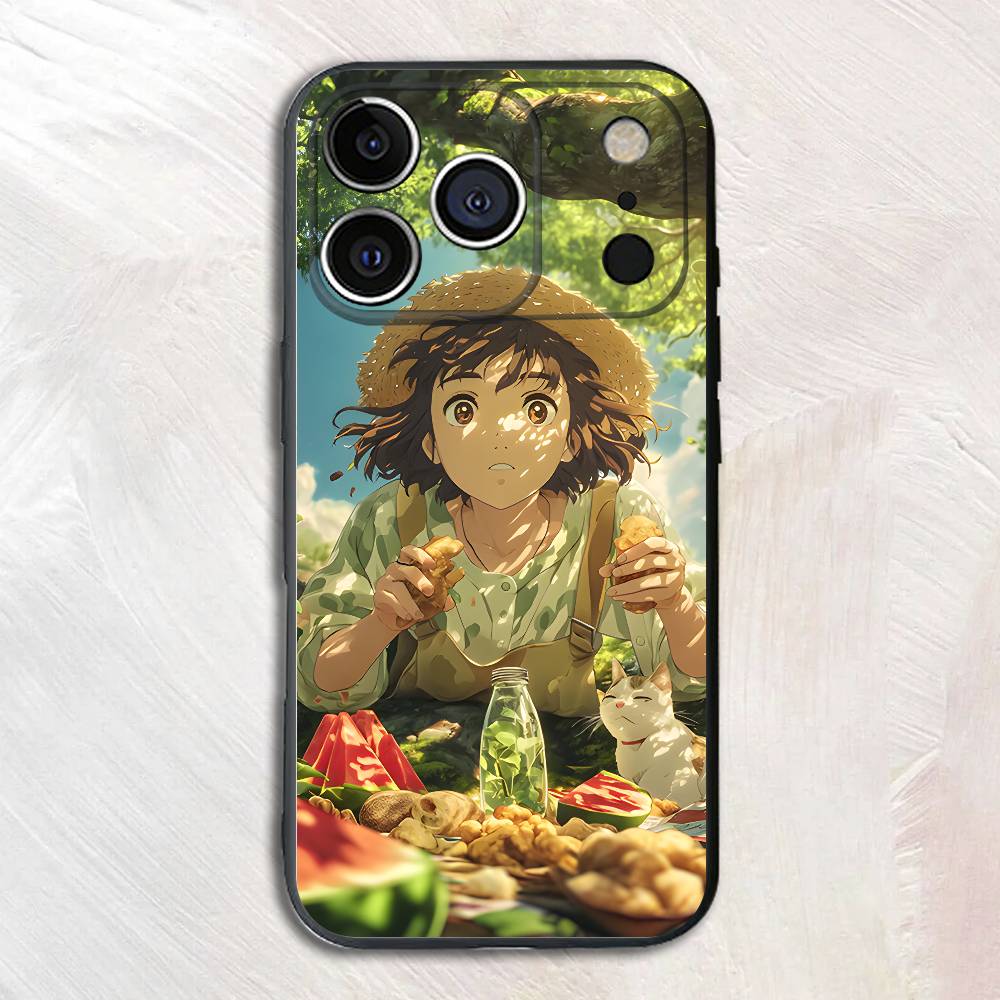 

Foison Happy Black Phone Case For iPhone 17 16 15 14 13 12 13 12 11 Pro Max Plus XS XR Silicone Soft Back Cover iPhone17air