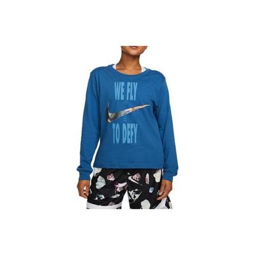 Nike Women's Blue Vintage Loose-Fit Casual Sweatshirt