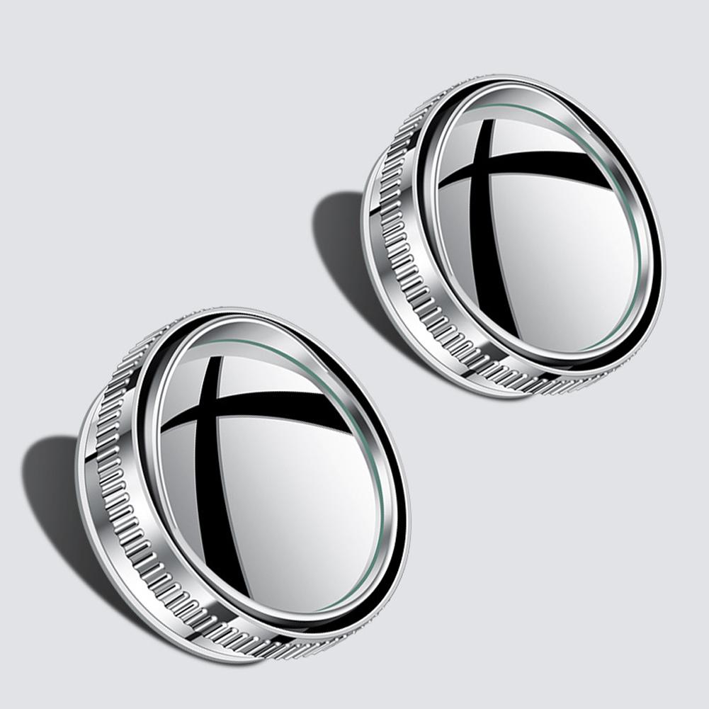 2Pcs Car 360° Rotating Blind Spot Rear View Mirror Wide Angle Adjustable Round Mirror Suction Cup Convex Mirror