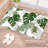 Tropical Plant Green Leaf Floor Mat Home Kitchen Living Room Decoration Antifouling Carpet Bedroom Room Simple Corridor Door Mat
