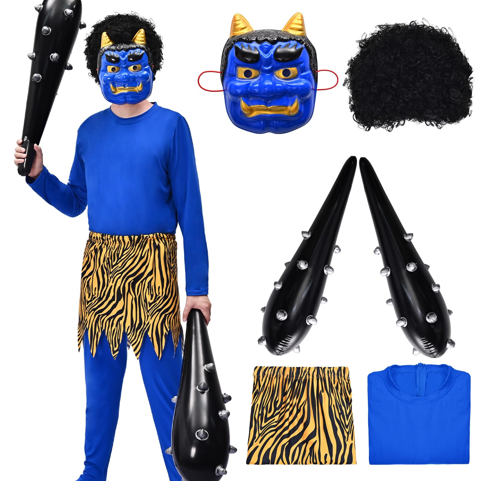 

Setsubun Oni Red Blue Metal Metal Stick for Oni Tiger Papier Bean Cosplay Variety Unisex Blue [Tumao] Costume, Cosplay, Oni, Oni, Stick, Demons, Club,