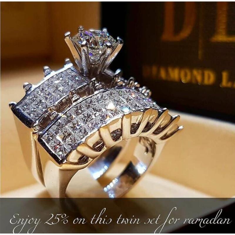 

Fashion High grade Full Diamond All zircon Ring Design No. 10