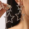 European & American Style Rhinestone Star Multi-layer Fashion Earrings