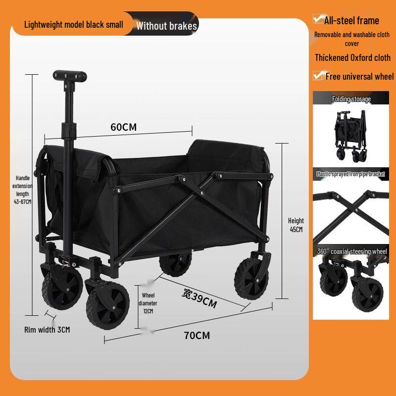 Folding Camping Utility Wagon with Canopy