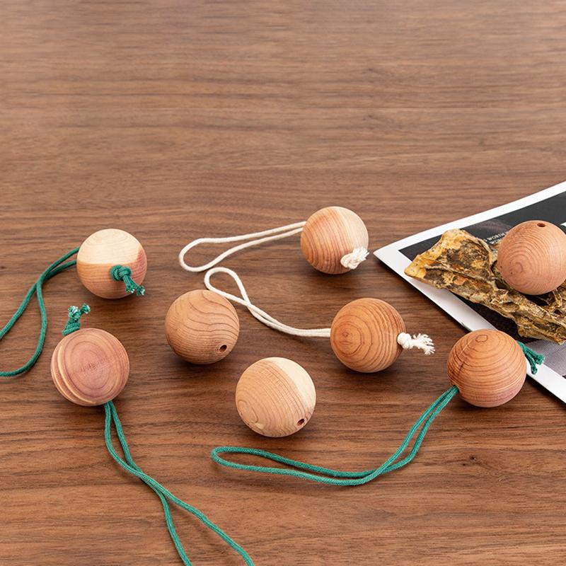 Cedarwood Balls For Home Decor Moisture-Proof Breathable Fragrance Accessories Wardrobe Cedarwood Beads 1Pc
