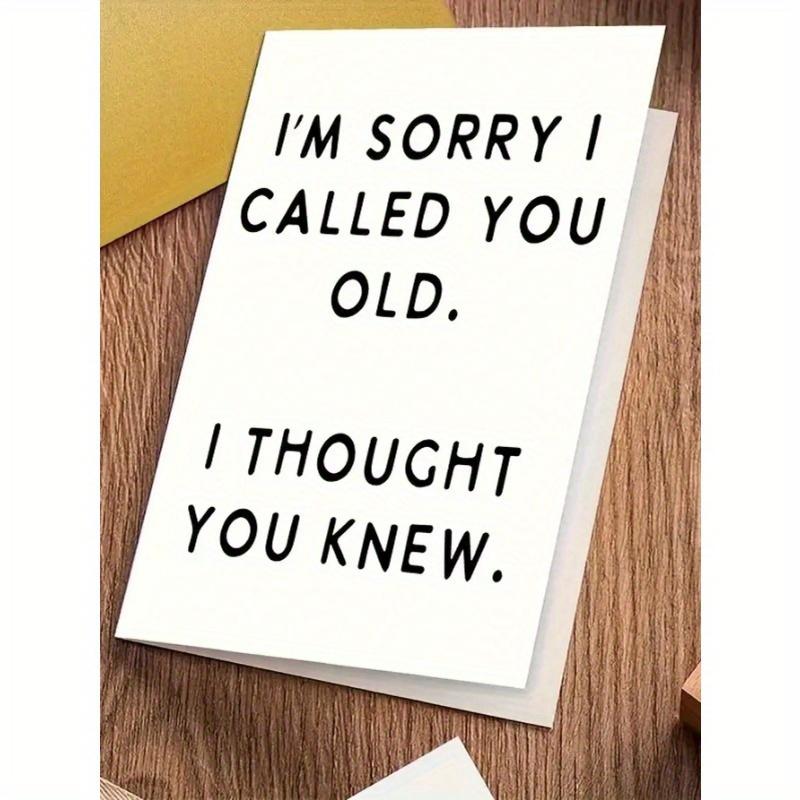 1pc Birthday Greeting Card About Friends Growing Older Suitable For Sending To Partners, Friends And Colleagues