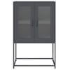 Komoda Wysoka Antracyt 68X39X107 Cm Stal