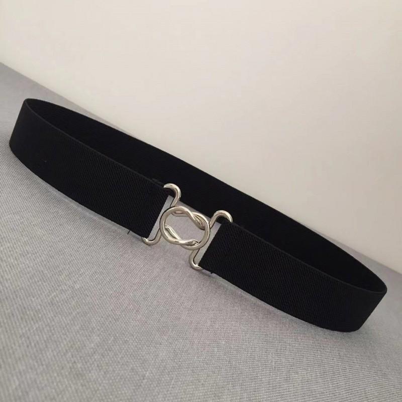 Wide Stylish Womens Elastic Belt For Versatile Outfits In Elegant Black Color