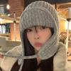 Winter Warm Knitted Hat Women Earflap Beanie Soft Thickened Windproof Cap Knitted Warm Hood Earmuff Hats Outdoor Travel Caps