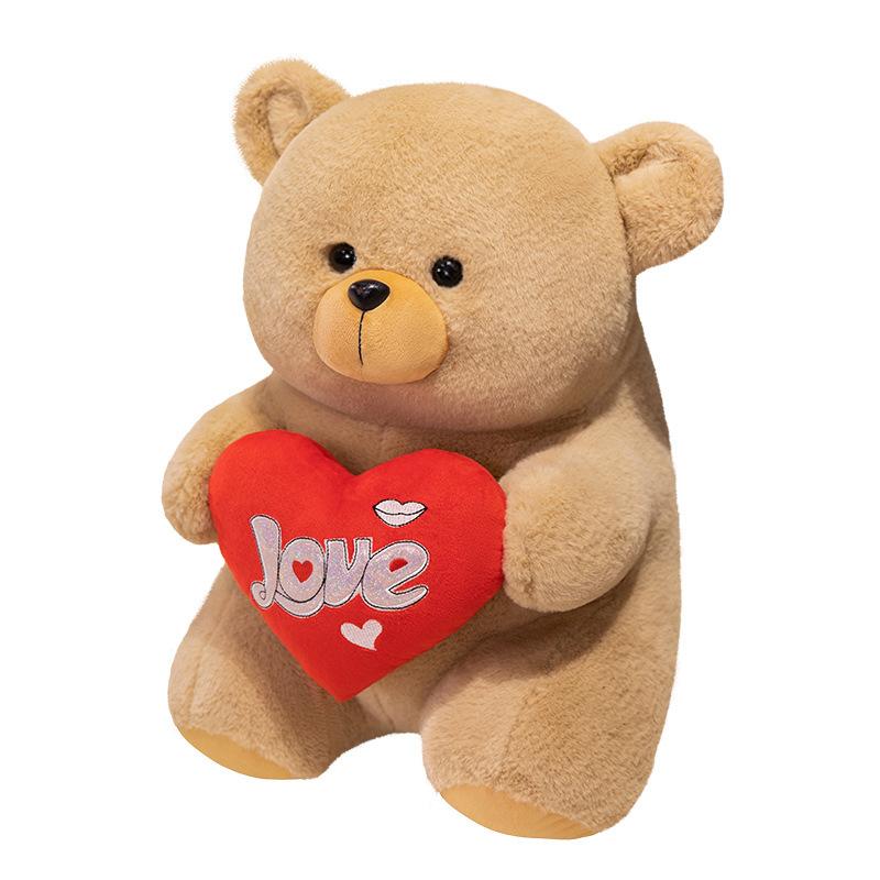Cute Hug Bear Teddy Bear Doll Plush Toy Love Hug Bear Doll Send Girlfriend Soothing Doll