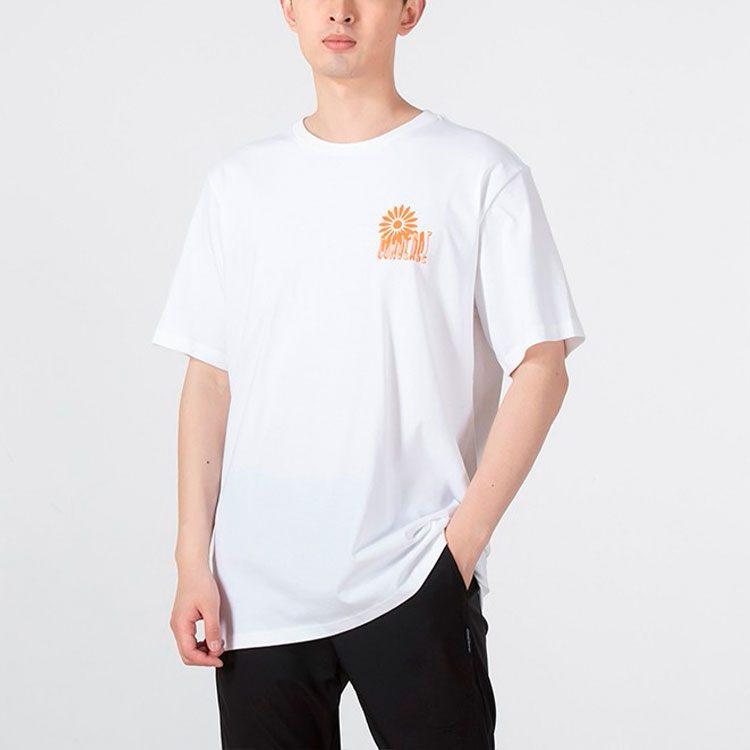 Converse T Shirts Men's White Crew Neck Moderate Straight Fit 10019896-102