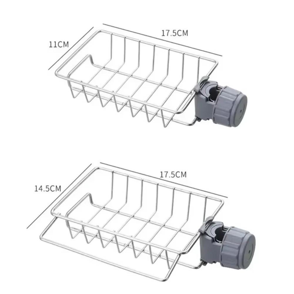 Multi-functional Sink Drain Rack Stainless Steel Storage Function Sponge Storage Rack Drainer Function Soap Drainer