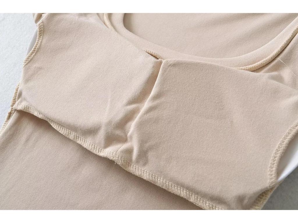 Women's Cartoon Chest Pad T-Shirt: Enhances Bust, Straight Shoulders, Short Sleeve Summer Vest