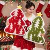 Christmas Tree Pillow Holiday Home Decoration Festive Christmas Tree Plush Throw Pillow Set Soft Stuffed Toy Cozy for Home