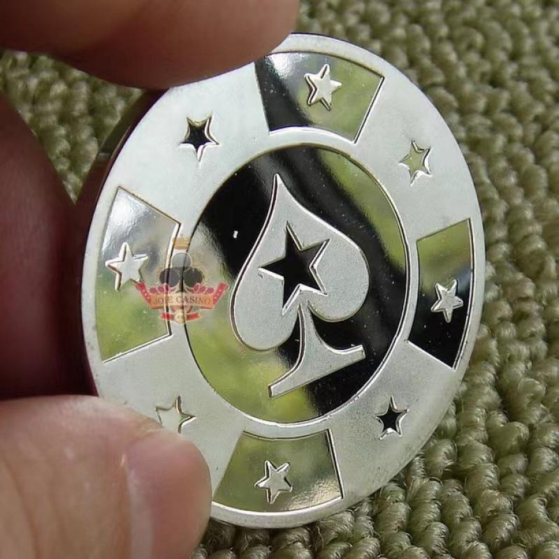 Texas Hold'em, Kovové tlakové karty, Šťastné mince, Kódy domů s blindy, dealer, Plný tlak all-in, žetony, tlakové karty