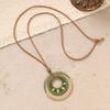 Bohemian style long necklace, vintage ethnic style knitted sweater chain accessory